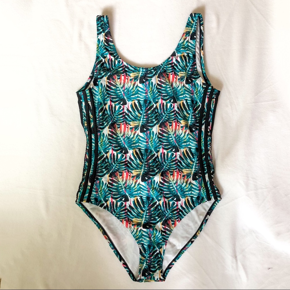 NWT Tropical Adidas one piece swimsuit bodysuit
